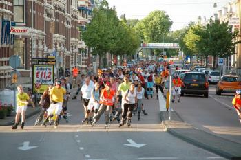 Tweede Haarlem Night Skate richting Zandvoort